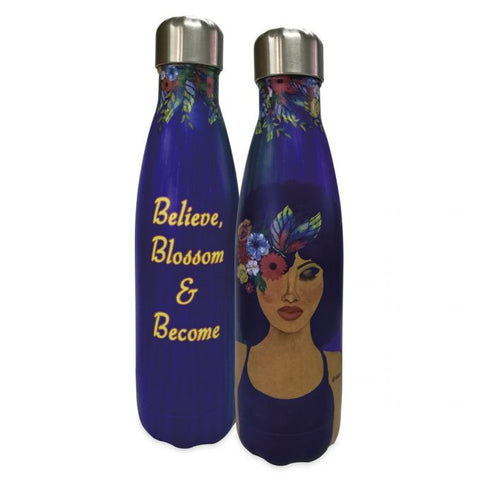 S.O.C. STAINLESS STEEL BOTTLE -  BELIEVE, BLOSSOM & BECOME