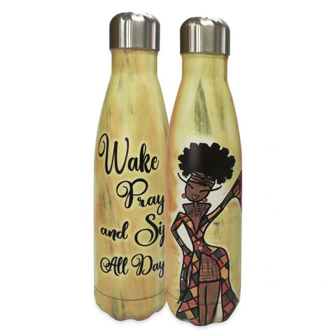 S.O.C STAINLESS STEEL BOTTLE - WAKE PRAY AND SIP ALL DAY