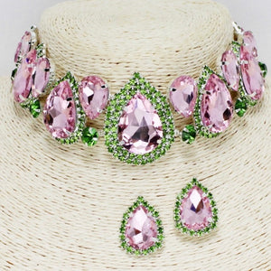 Crystal Pink Emerald Choker