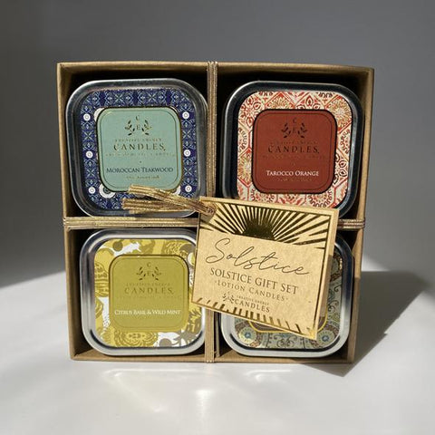 CREATIVE ENERGY GIFT SET SOLSTICE (FOUR) 2-IN-1 SOY LOTION CANDLES